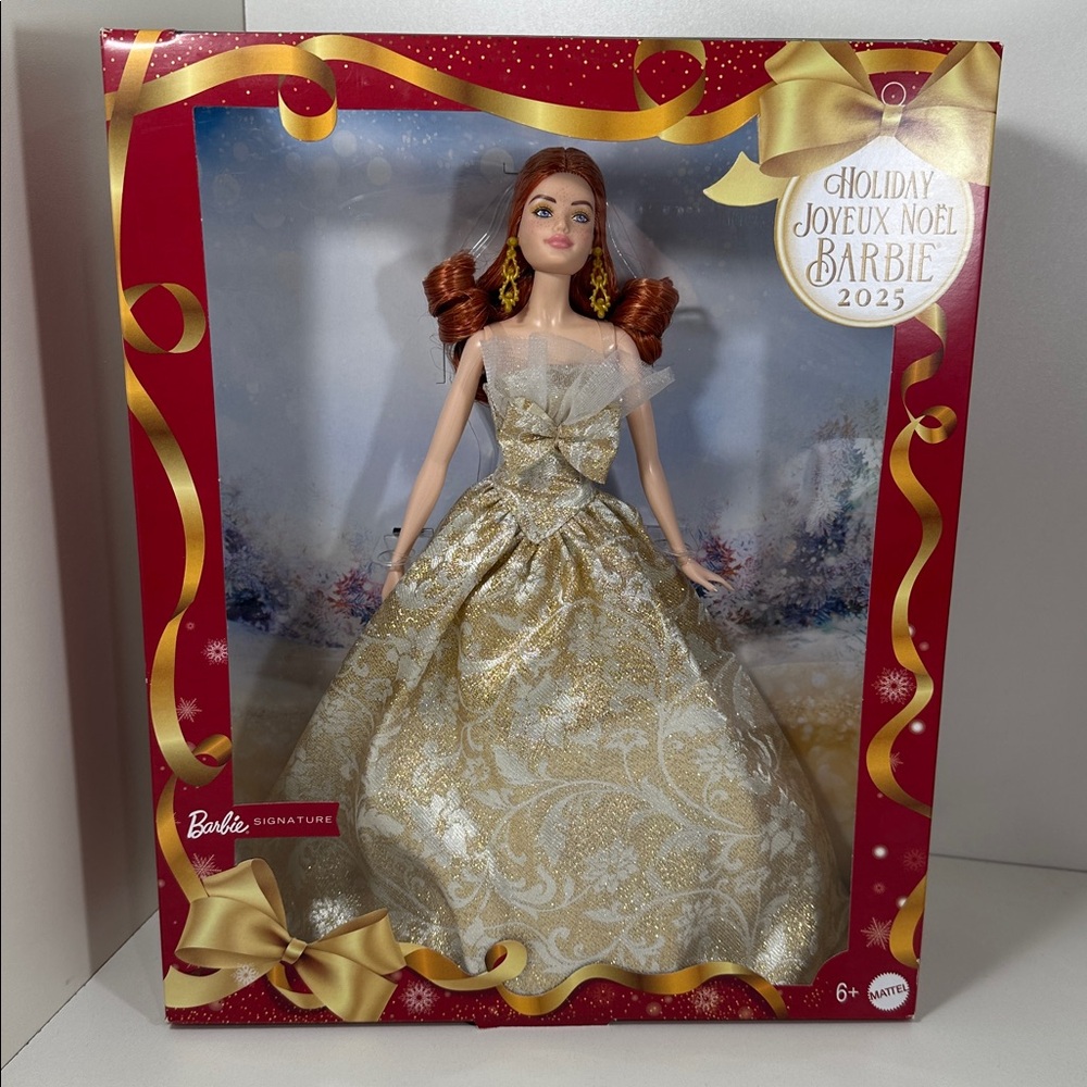 Barbie Signature 2025 Holiday Barbie Doll – Red Hair | Collector Edition | NIB